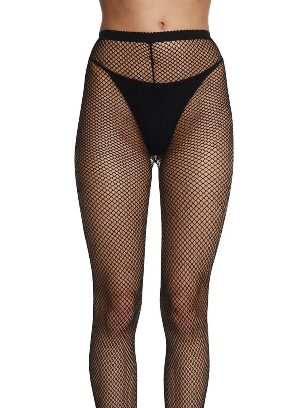 Zara Black Fishnet Tights Hosiery Leggings Small NWOT
